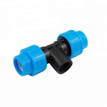 32mm PP Plastic Water Treatment Screw Compression Fittings Female Tee